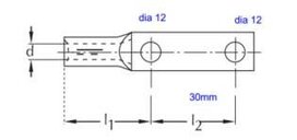 kabelschoen 240x2x12 - 30mm